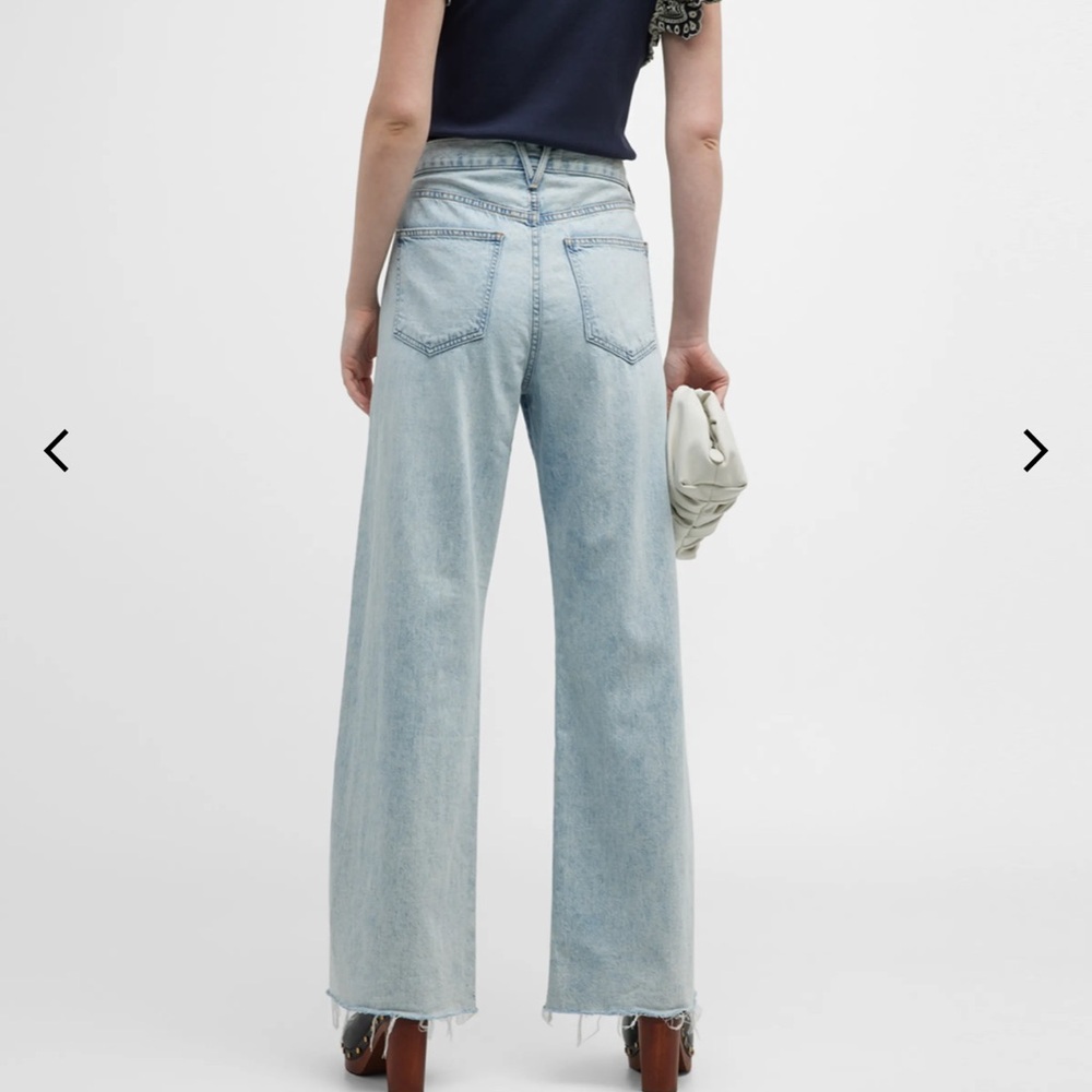 Veronica Bead Taylor High-Rise Wide-Leg Jeans size 26